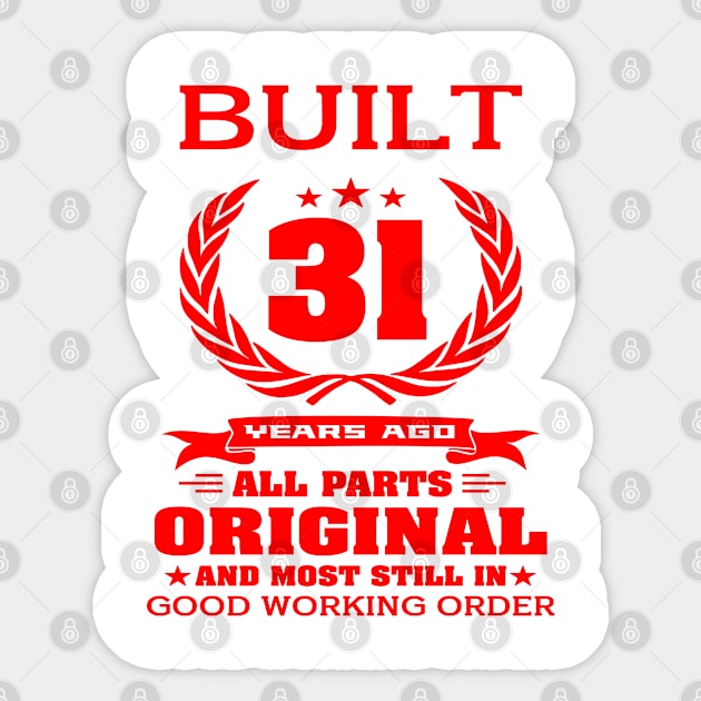 31st Birthday Sticker by A Zee Marketing